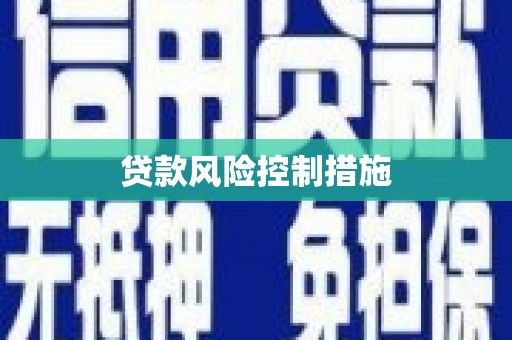 大社贷款风险控制措施