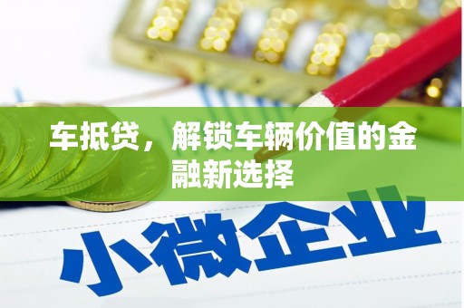 大洼车抵贷，解锁车辆价值的金融新选择