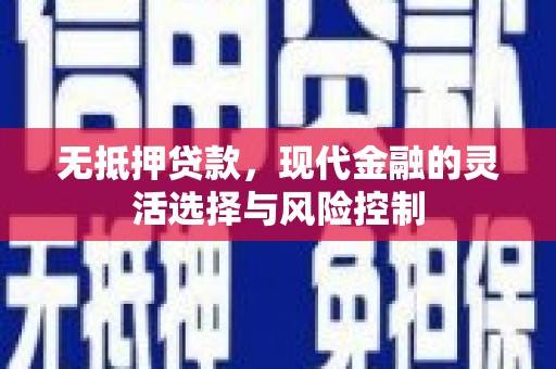 临安无抵押贷款，现代金融的灵活选择与风险控制