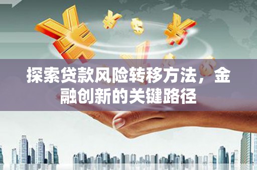 新埔探索贷款风险转移方法，金融创新的关键路径