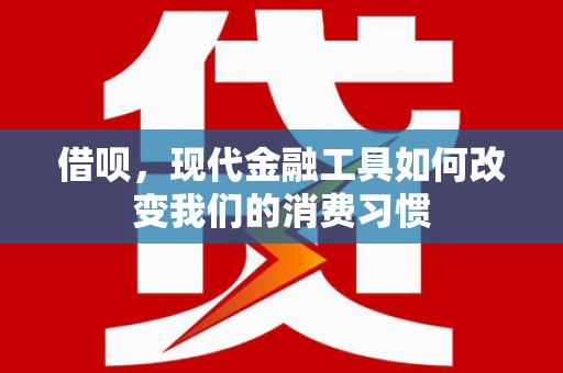 独山子借呗，现代金融工具如何改变我们的消费习惯