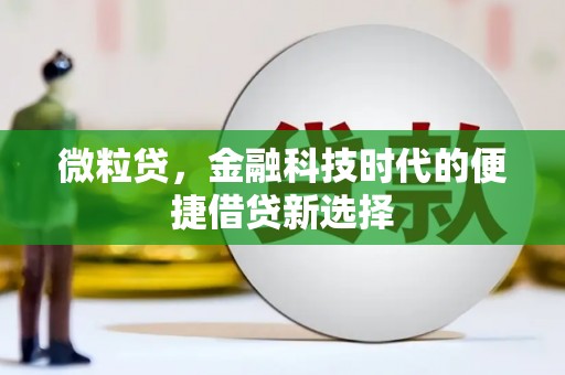 北市微粒贷，金融科技时代的便捷借贷新选择